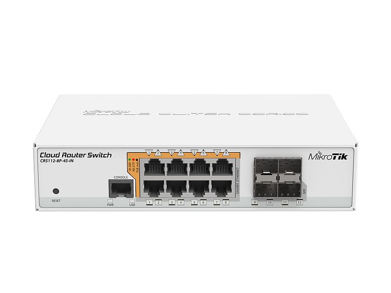Commutateur MikroTik CRS112-8P-4S-IN CRS112-8P-4S-IN by Mikrotik