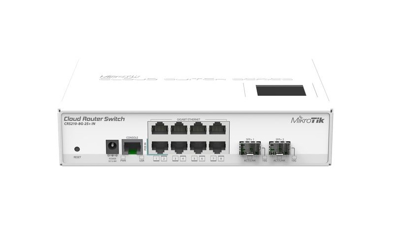 Commutateur Mikrotik CRS210-8G-2S+IN CRS210-8G-2S+IN by Mikrotik